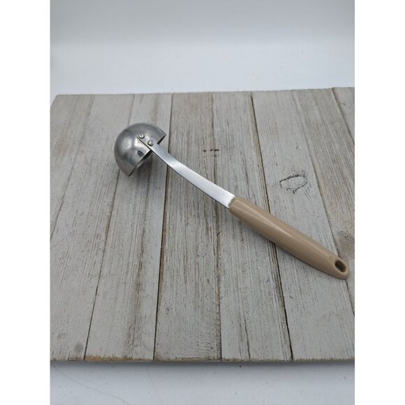 Vintage FLINT Arrowhead Stainless Steel Soup Ladle Spoon 9 1/2" Wheat handle #2 - Picture 5 of 8